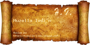Huzella Iván névjegykártya
